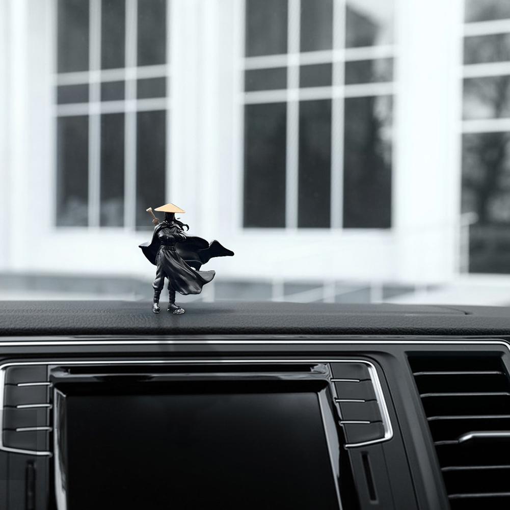 Estátua Youxia Para Decoração de Carro Estatueta Herói Espadachim Chinês Enfeites de Painel de Carro Para Decoração de Escritório Sala de Estudo