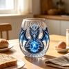Decorative Glassware for Home Dragon Pattern Glass Water Cup, Lead-free Drinking Glass, Mythical Creature Themed Fantasy Cup Office Drinkware Hot Tea