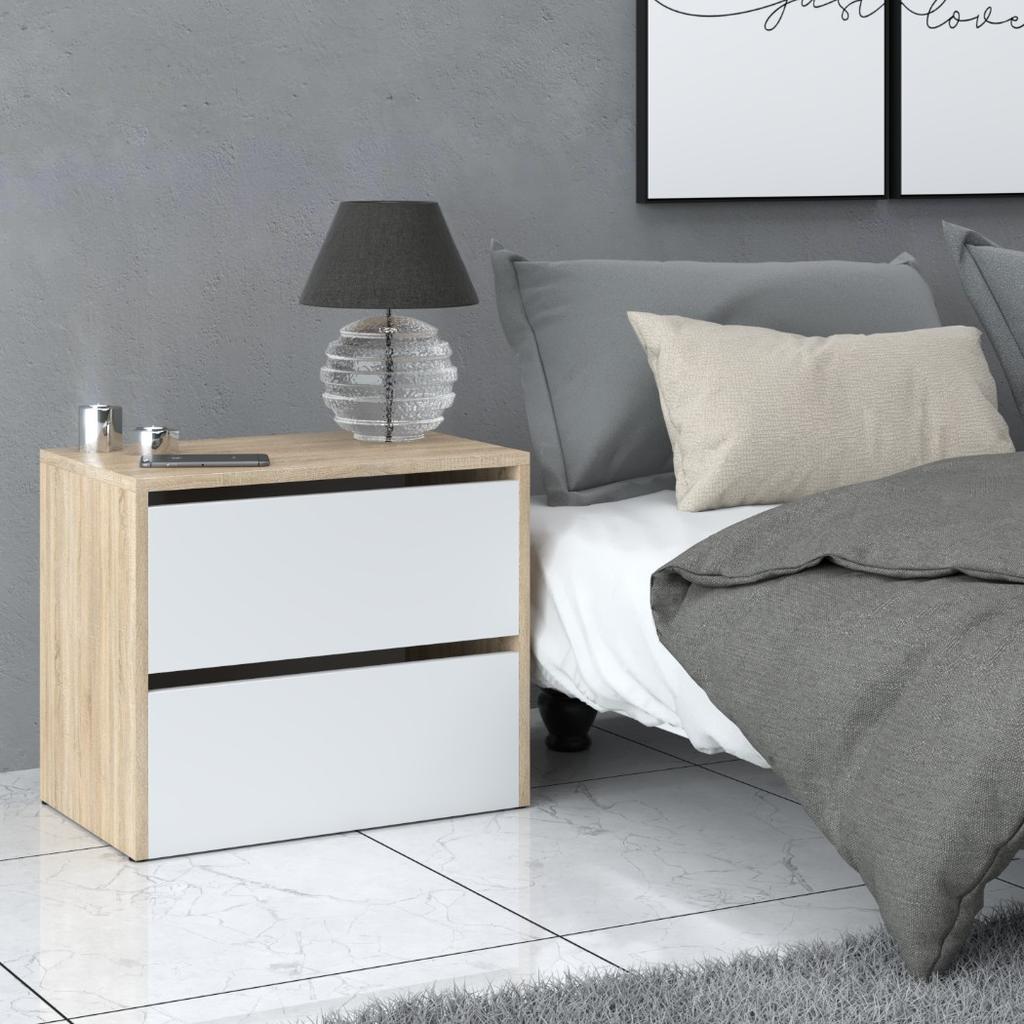 SHOE CABINET SONOMA OAK WHITE 60 CM