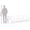 Sofa Bed with Cushions Dark Gray Fabric