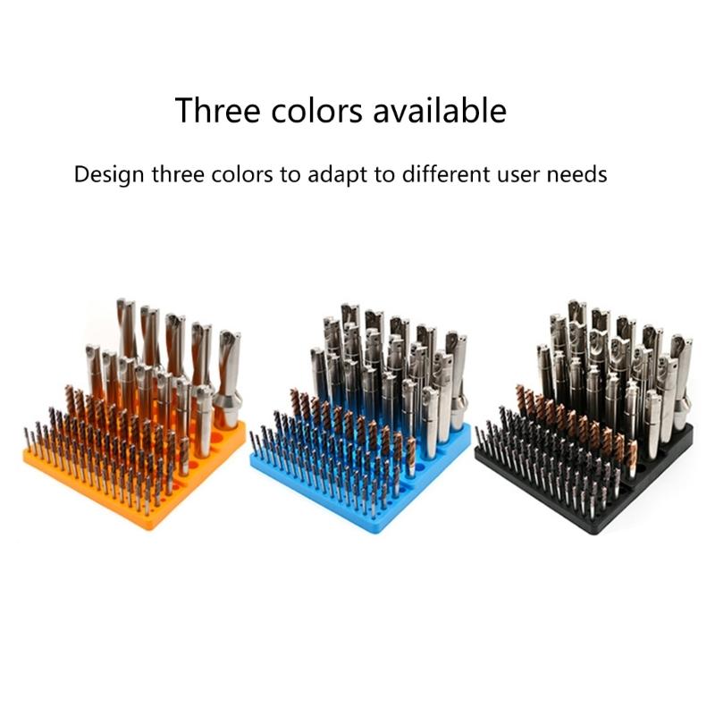 Multifunktionell Borrhållare 131 Håls Verktygshållare för 4-32mm Fräs Borr Förvaringslåda Verktygsorganisatörer Ställ