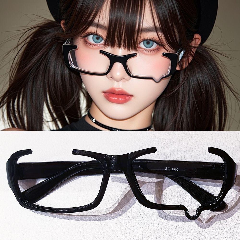 3 Style Black Red Cry Shed Tears Shape Eyeglasses Subculture Accessories Anime Role Cosplay Prop Anime Cosplay Celebrity Glasses
