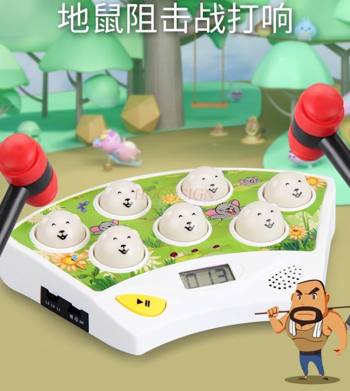 Scoring Level Children'S Electric Ground Mouse Toy Classic Tapping Parent-Child Interactive Game Machine For Puzzle