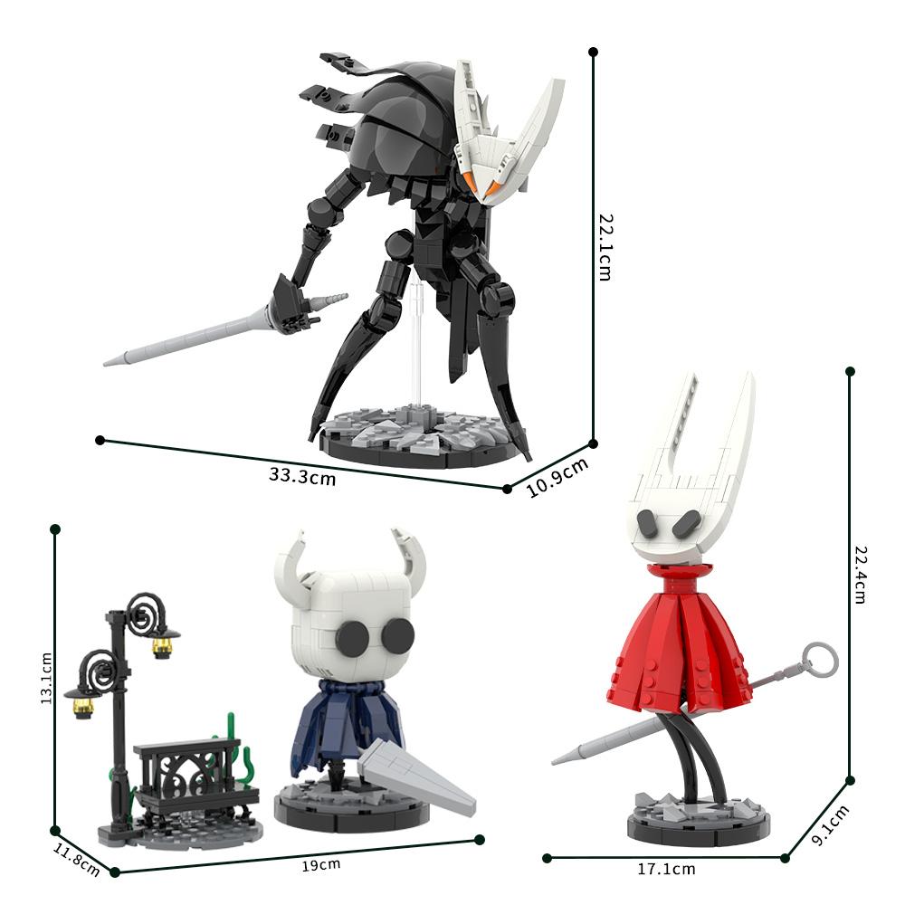 Gobricks MOC Kit di Blocchi da Costruzione Hollow Knight Scena Lampione Blocchi Svuotati Personaggio Azione Fantasma Giocattoli Regalo