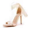2026 Fish Mouth High Heel Strap Sandals Beautiful Ribbon Silk Fabric High Heel Women's Shoes Banquet Wedding Dress Bridal Shoes