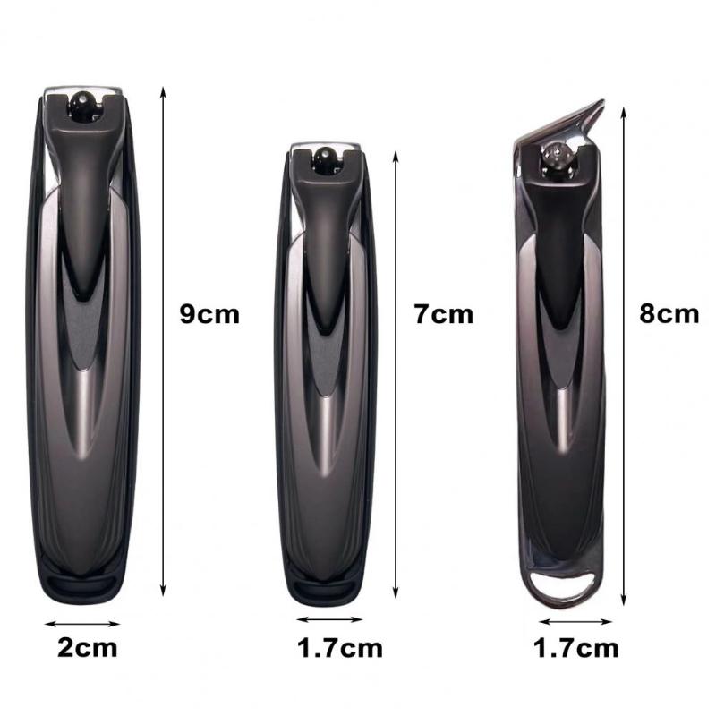 Slanted Nails Trimmer Ergonomic Stainless Steel Nail Clippers Precise Trimming Manicure Tool with Anti-splash for Colorful