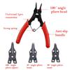 4 In 1 Snap Rings Pliers Plier Set Combination Retaining Clip Jewelry Circlip Pliers Internal External Rings Remover