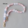 Neue Mode Frau Telefon Zubehör Abnehmbare Blau Perlen Ketten Niedlichen Acryl Luxus Strap Frauen Elegante Telefon Schulter Griff Kette