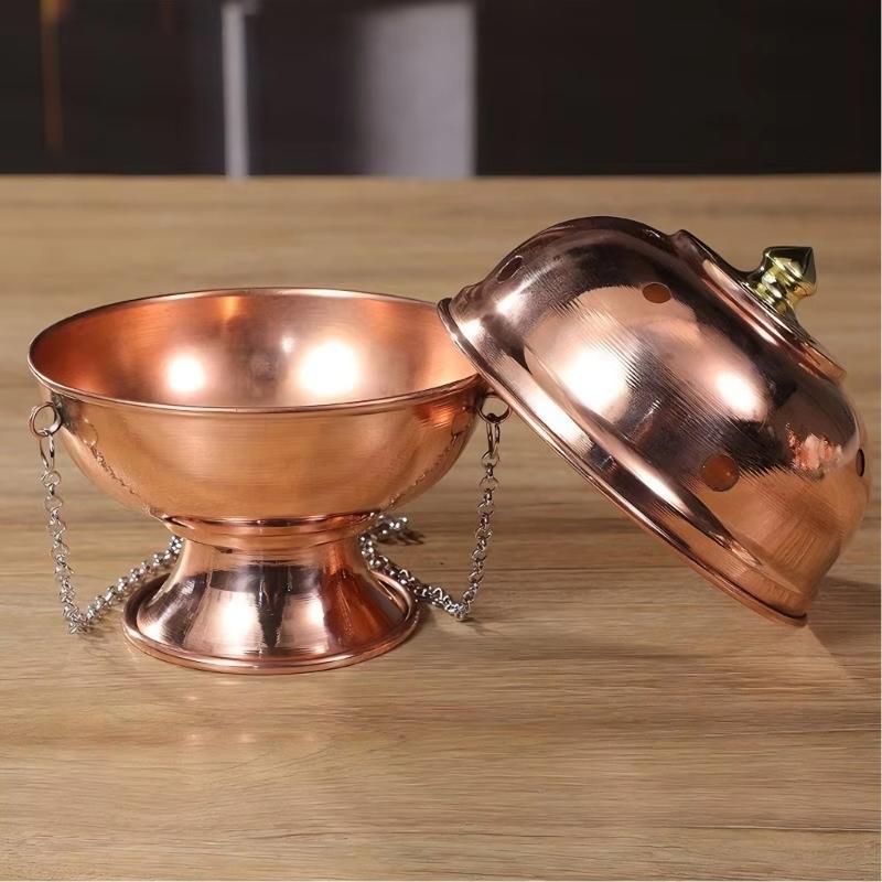 Classical Copper Hanging Incenses Burners Traditional Tibetan Censers Stove with Chain For Family Use And Table Decors