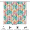 Modern Geometric Shower Curtain Pastel Shades Easy Installation For Bathroom Decorations Waterproof Fabric Available In Various