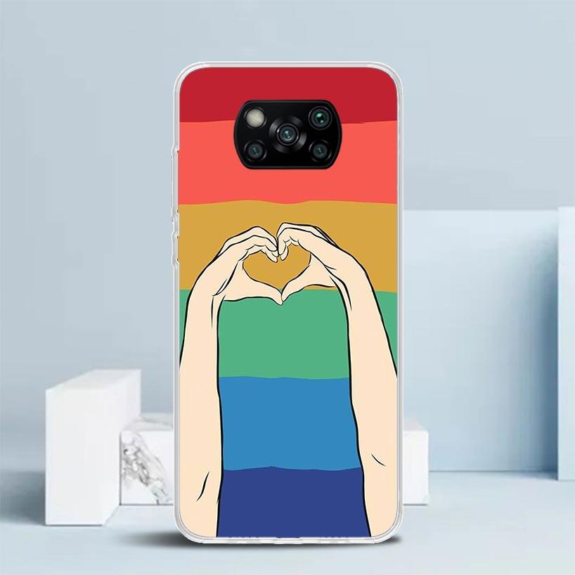 Love Is Love LGBT Rainbow Phone Case For Xiaomi Poco F7 Ultra X5 X6 X7 Pro M7 Redmi 15C 15 13C 13 12C 12 10C 10 10A 9 9C 9A 9T C