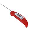 Rotes Klapp-Lebensmittelthermometer Tragbares Hochgenaues LCD Digitales Kochtemperaturmessgerät