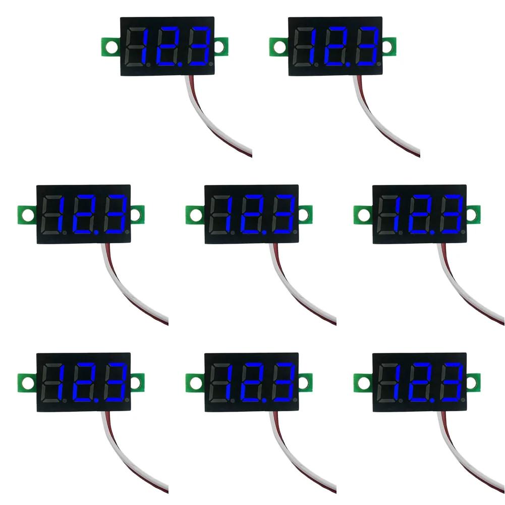 2 Wires Digital Voltmeter LED Screen Meter DC 2.5V-40V Digital Voltage Tester Pressure Measurement Power Voltage Detector Tool