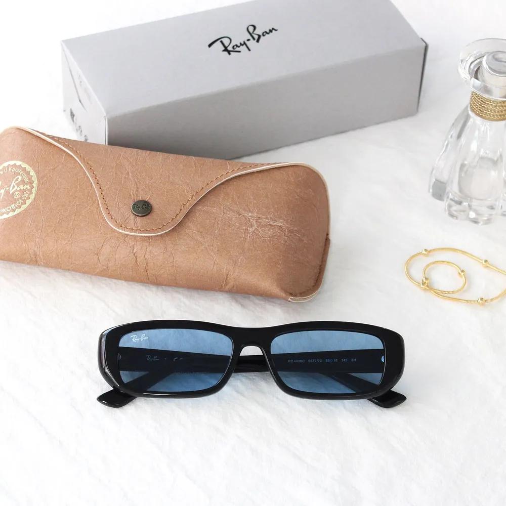 Ray-Ban RB4436D 667772 Blue Tinted Square Horn-rimmed Sunglasses