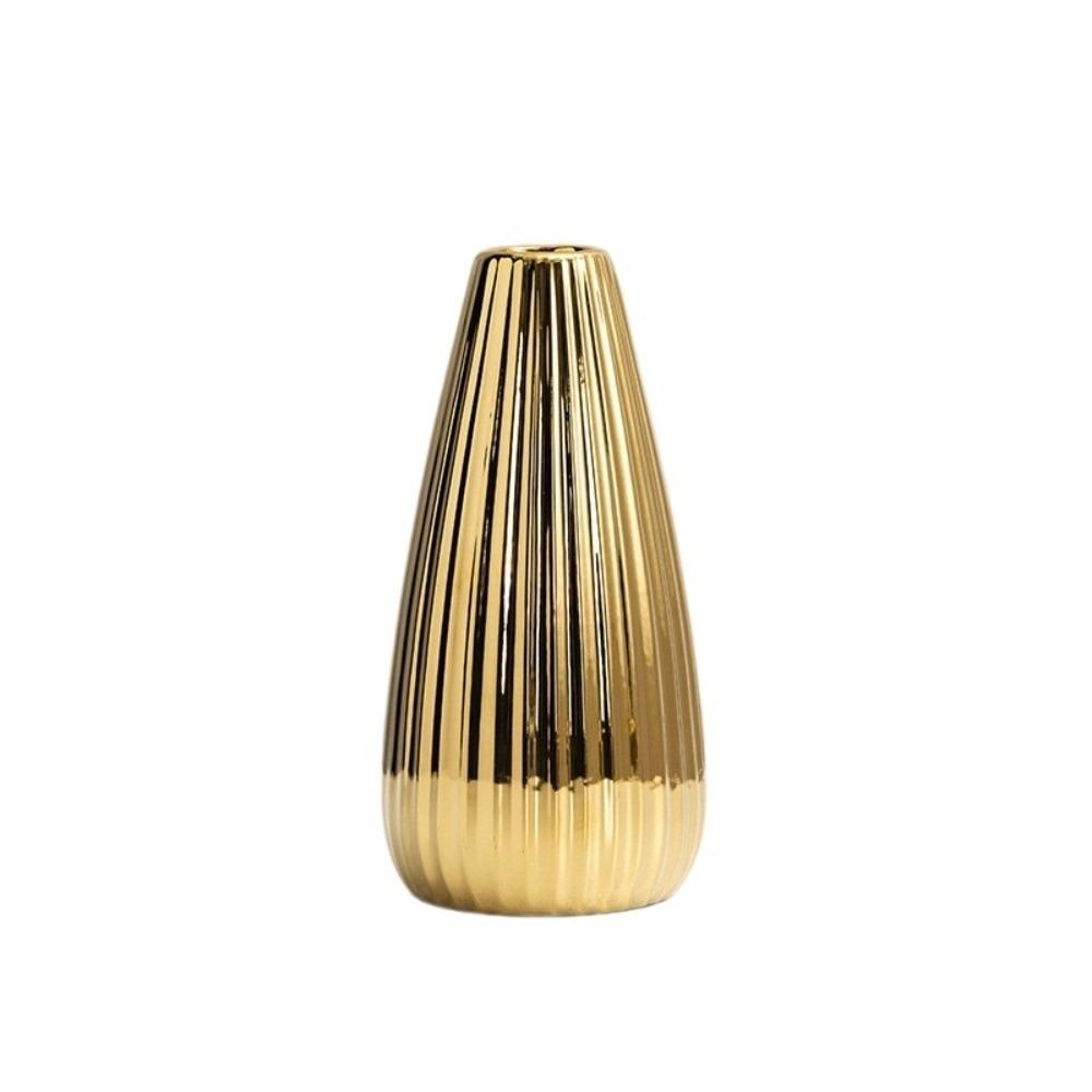 Decorative Flowerpot Floral Arrangement Tabletop Decor Ceramic Electroplated Vase  Living Room