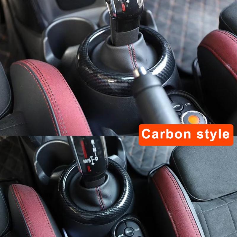 Car gear lever Decorative Cover For MINI ONE Cooper S F54 F55 F56 F57 F60 Countryman Shift Panel Protection Sticker Accessories