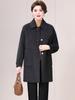 Plus Size Mid-Length Double-Sided Cashmere Coat for Middle-Aged & Elderly Women