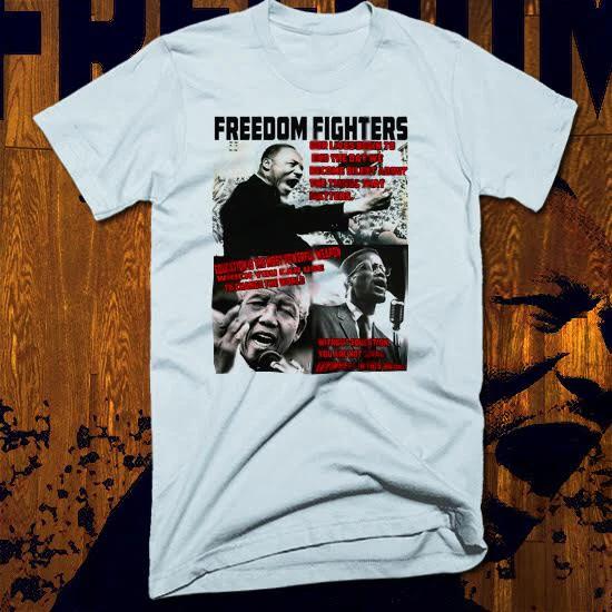 Black History Month T-Shirt Martin Luther King Malcolm X Nelson Mandela new tee S