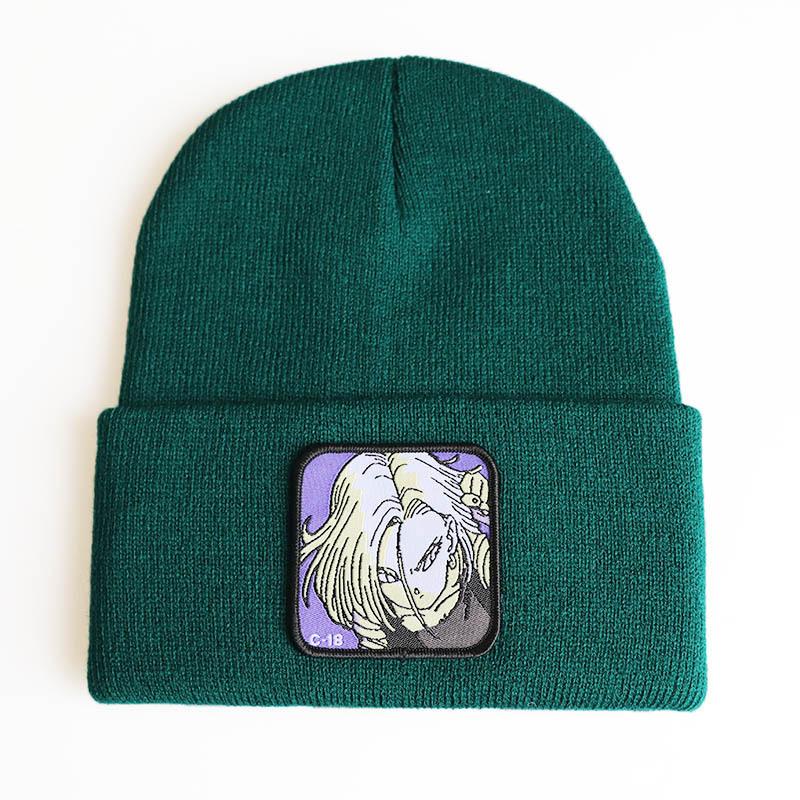Anime Dragon Ball Character Knitted Hat, Woolen Hat, Hip-Hop Ski Pullover Hat