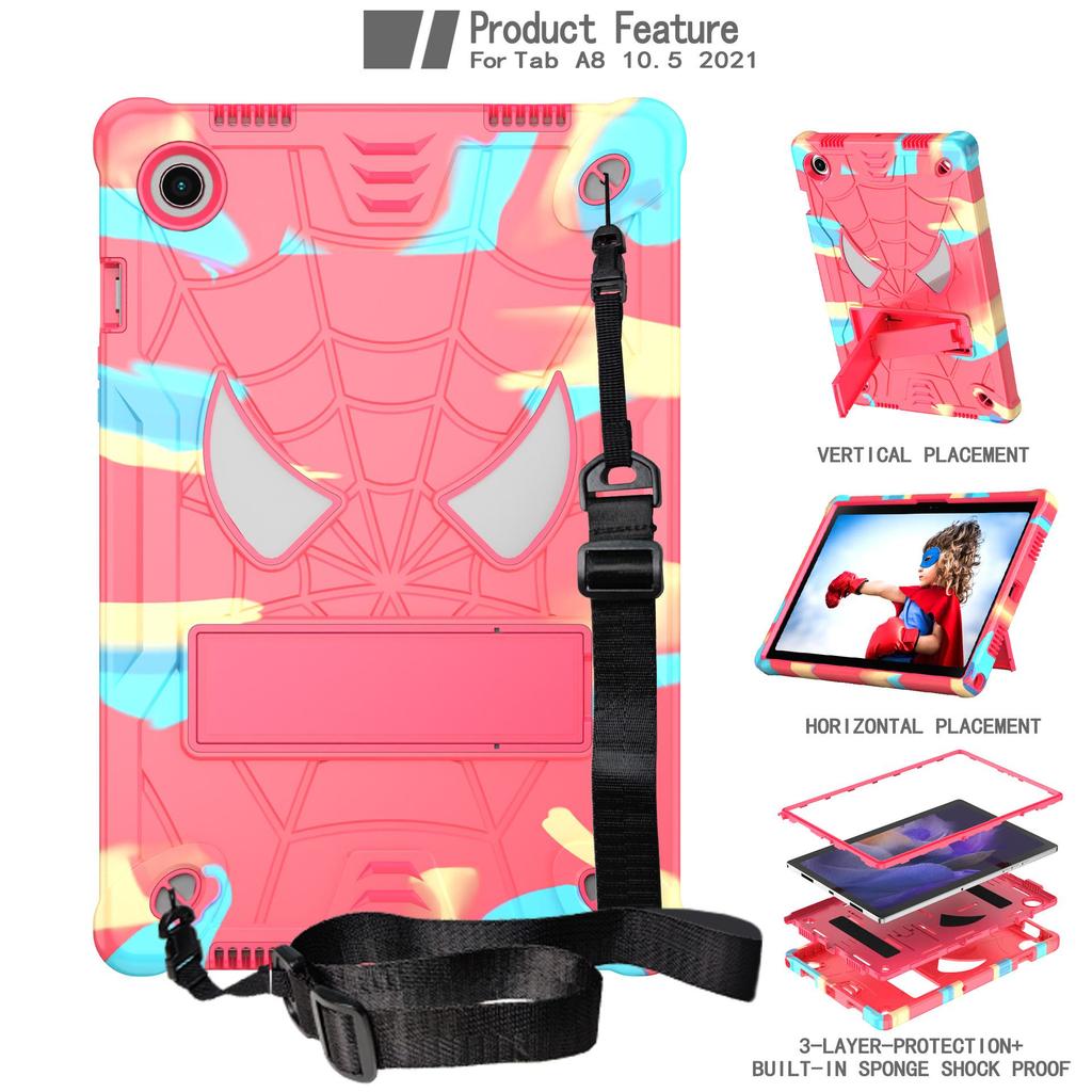 Triple-Proof Spider-Man Protective Case for Samsung Galaxy Tab A8 2021 SM-X205/X200