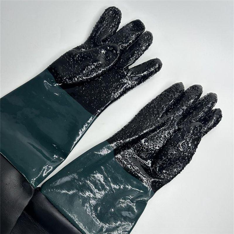 Feb.Blast Rubber Gloves For Sandblasting Sandblaster Sand Blast Cabinet Sandblasting Gloves Sandblaster Replacement Parts 23.6 I