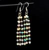Natural Welo Fire Ethiopian Opal Beads Earrings Sterling Silver & Gold Earrings For Her