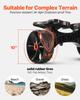 Kayak Cart, 136.1 Kg Load Capacity, Foldable Kayak Trolley with 25.4 Cm Solid Rubber Tires & 1 Ratchet Strap, Paddle Board Trolley for Carrying
