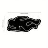Black Creative Humanoid Area Rug Bathroom Non-slip Floor Mat Exquisite Bedside Cushions Bedroom Living Room Decoration