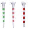 20er-Pack gestreifte 4-Zacken-Kunststoff-Golf-Tees