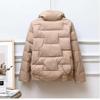 Jesienna i zimowa nowa biała kurtka puchowa Lekka damska ciepła kurtka z długim rękawem damska kurtka puchowa