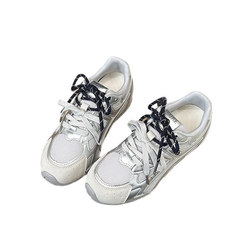 [Fanfna] Dexun Shoes Women's 2025 Autumn New Fashion Versatile Popular Thick-soled Height-increasing Sneakers Forrest Gump Shoes