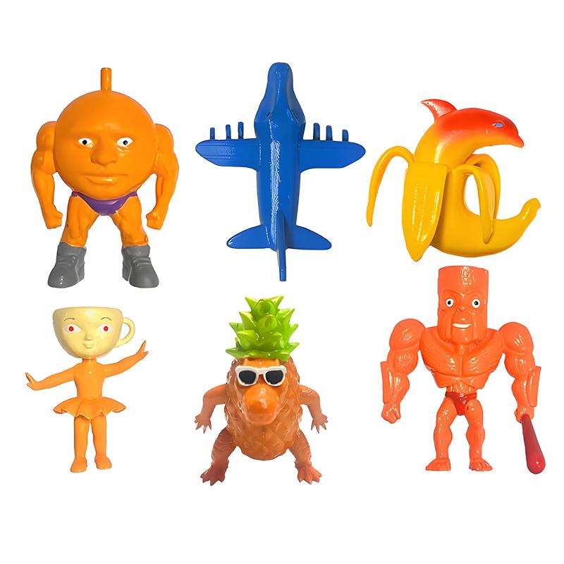 Italienisches Brainrot Actionfiguren-Set Tung Tung Sahur Tralalero Tralala Bombardino Crocodilo Figuren Modell Dekor Spielzeug Geschenke
