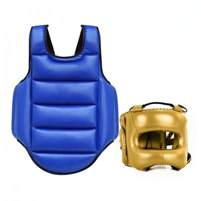 Reversible Taekwondo Protector Vest Rib Body Boxing Guard Chest Muay Thai Kickboxing Face Headgear