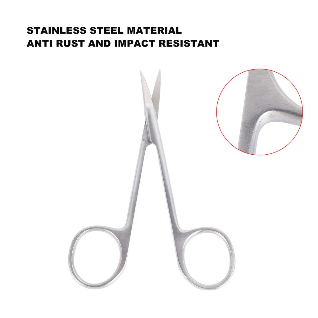 Professionelle Präzise Spitzenschere Nagelhautschere Edelstahl Gebogene Klinge Maniküre Schere