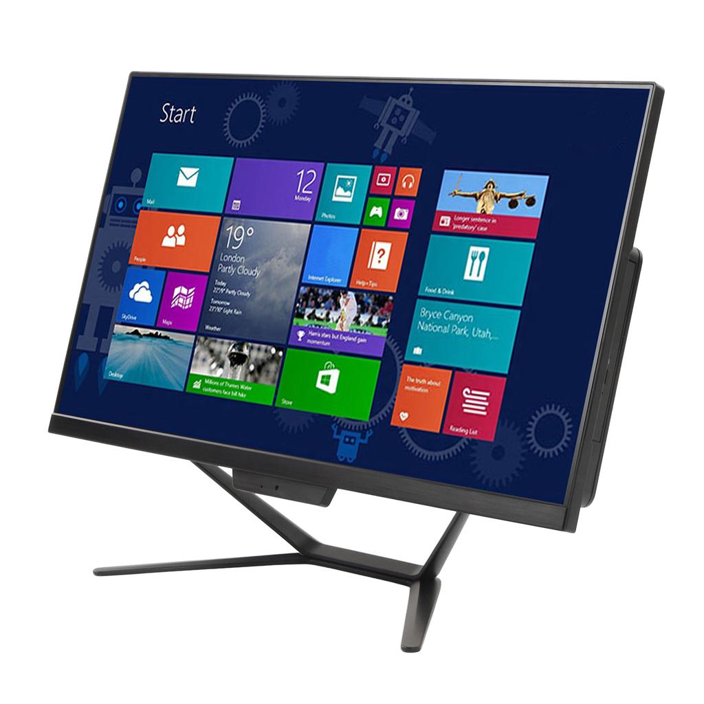 All in One Desktop Black 23.8 Inch FHD 1920x1080 with Camera J4125 CPU 8G DDR4 4 Core AIO Desktop