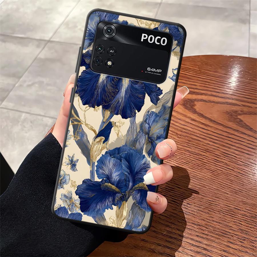 Hülle für Xiaomi Poco F8 C75 F1 X3 X4 X5 X7 Pro F3 C61 C71 M3 M4 M7 C50 M5 Funda Handyhülle Schöne Blumen