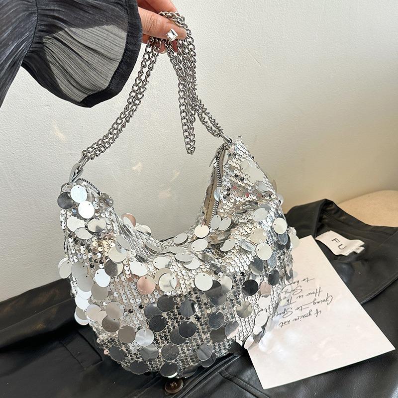Women's Bag Sequined Dumpling Bag New Shoulder Bag Fashionable Personalized Messenger Bag Bag