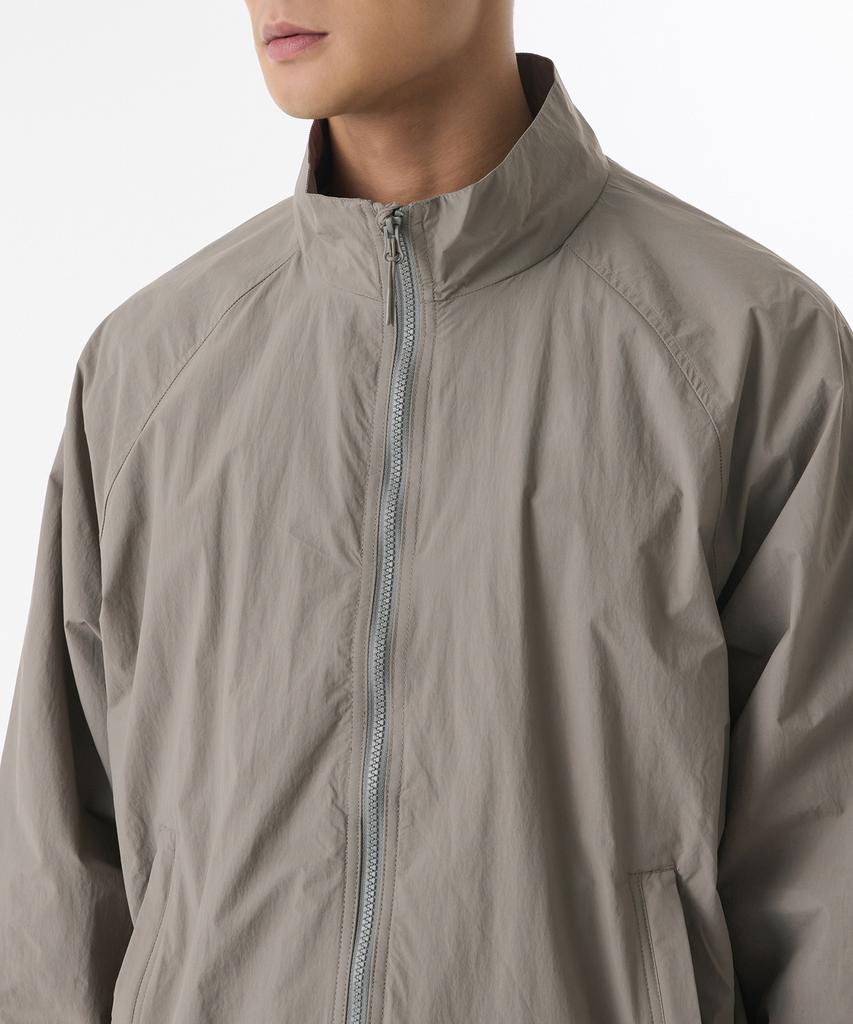 Musinsa Standard Oversized High-Neck Windbreaker Jacket [Light Khaki]