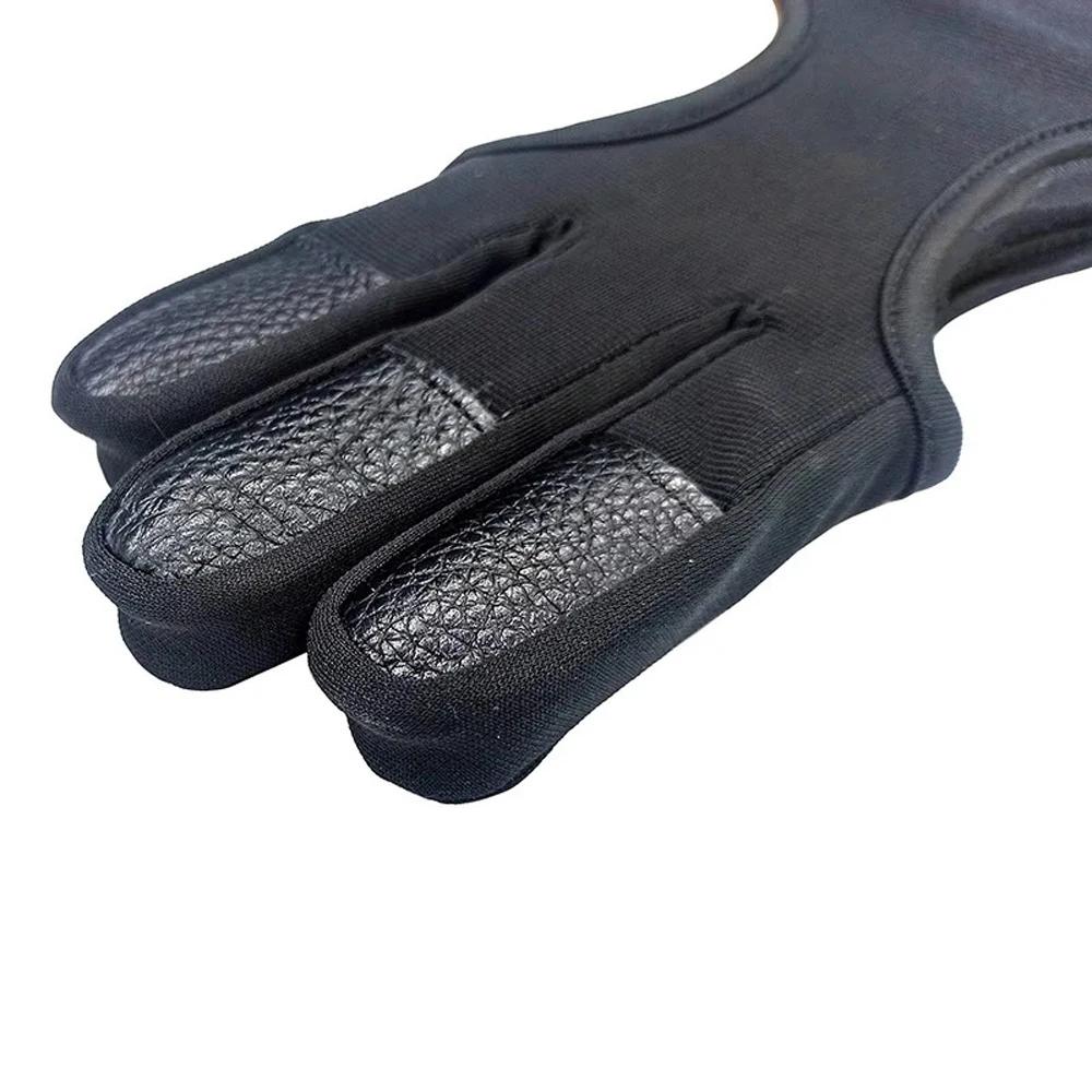 Hunting Finger Protector Guard Leather Glove 3 Finger Non Slip Breathable Fingertip Hunting Gloves Accessory Safety Gear