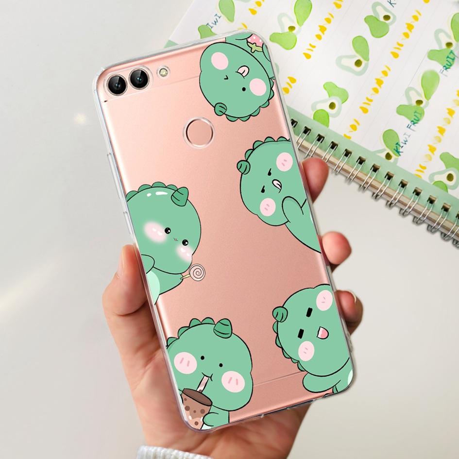 For Huawei P Smart Case FIG-LX1 FIG-LX2 FIG-LX3 Back Cover Fashion Flower Marble Clear Silicone Soft Funda For PSmart 2018 Coque