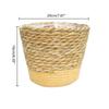 Straw Weaving Plant Pots Containers Hand Woven Plant Pots Cover Leak-Proof Garden Pots Container for Indoor Outdoor Garden
