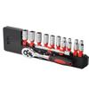 12-Piece Chrome Vanadium Steel Socket Wrench Set with Extension Bar and Ratchet