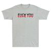 Fck You Love You Red And White Text Quote Funny Saying Gift Retro Unisexs Tshirt