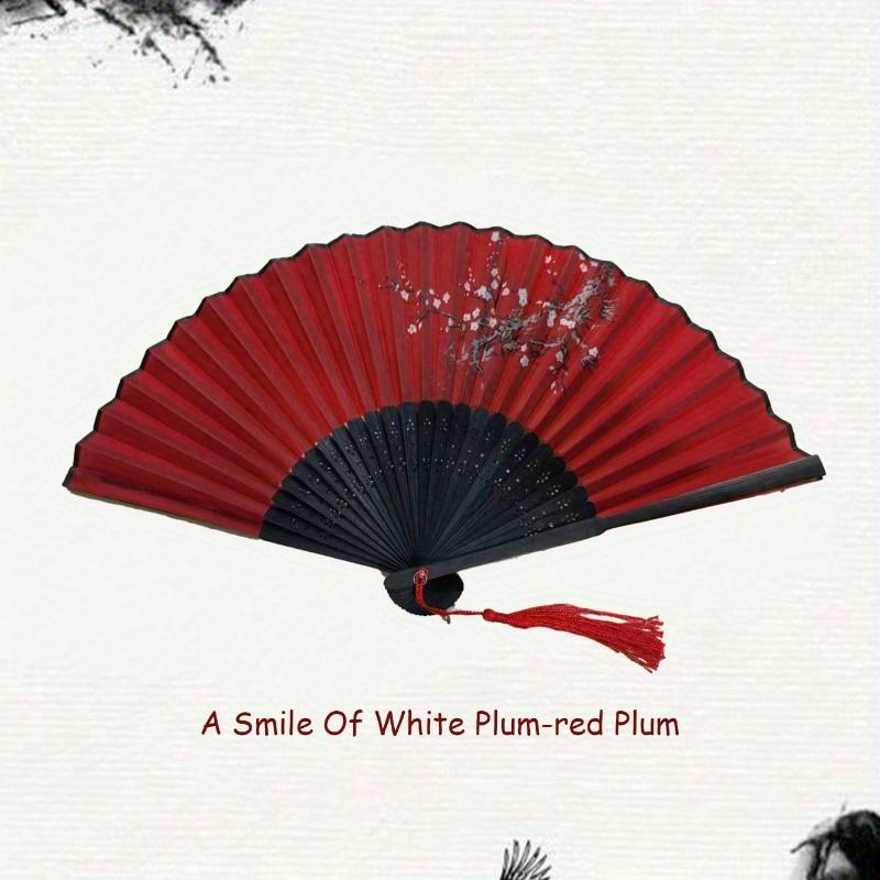 

Элегантный и Ретро - Стиль Бамбуковый Складной Веер с Цветочными Узорами. Ручная работа, Высококачественный ручной веер, Подходит для повседневного использования и культурных мероприятий