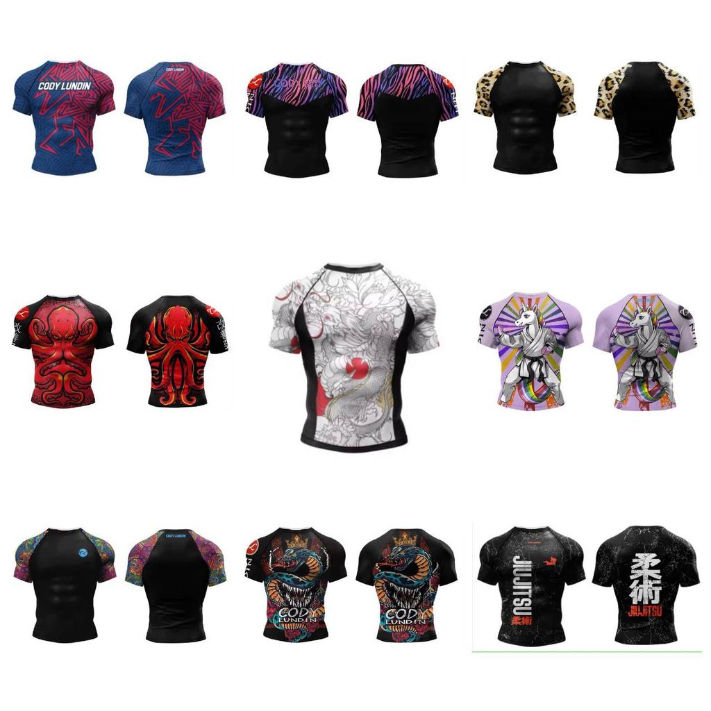 Muay Thai Kickboxing Boxing MMA UFC Shirt Slim Athletic Fit Short Sleeve Round O Neck Unisex Men Women Fitness Workout Quick Dry Print Training Tee