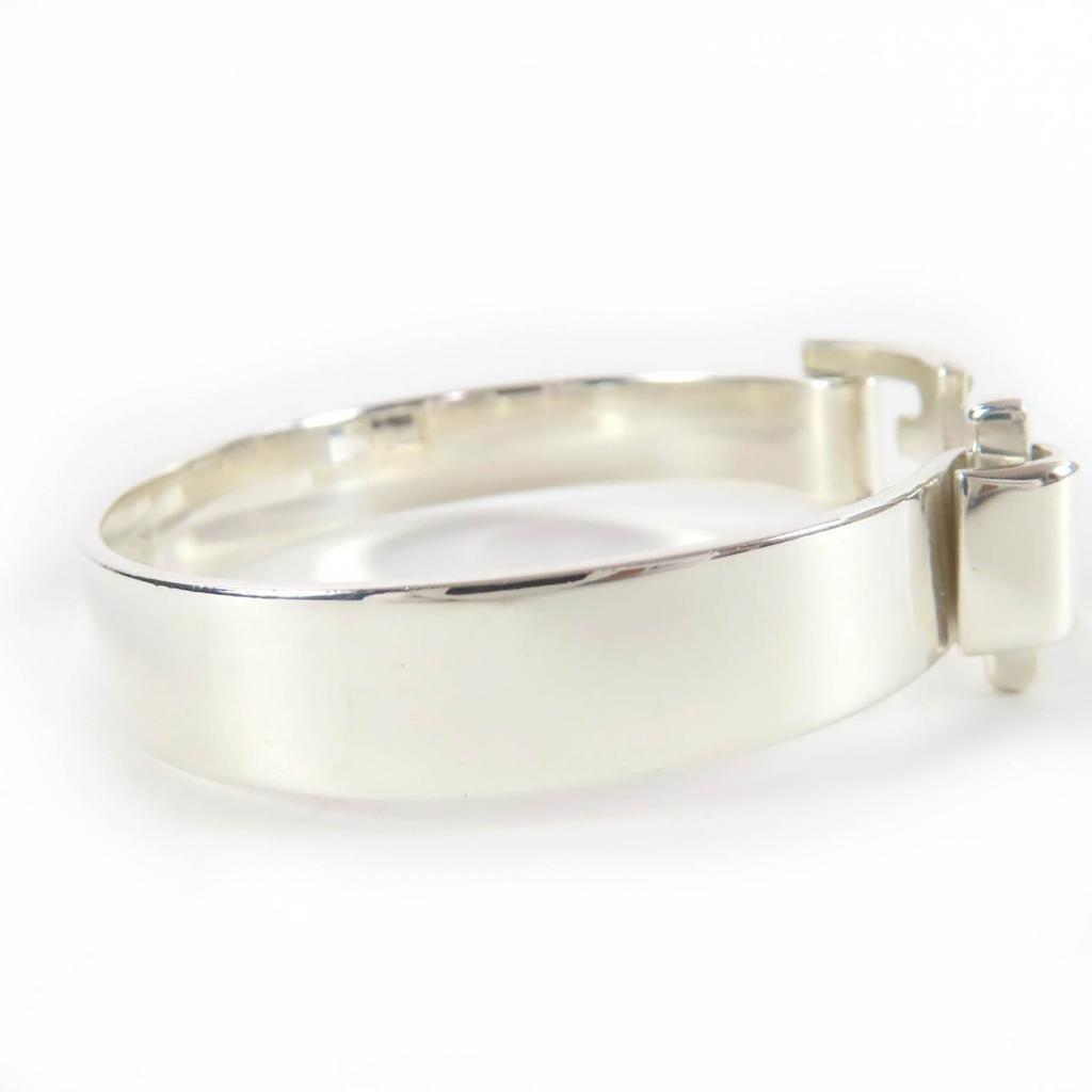 Great GUCCI bracelet GG Bangle Silver AG925 Women Used