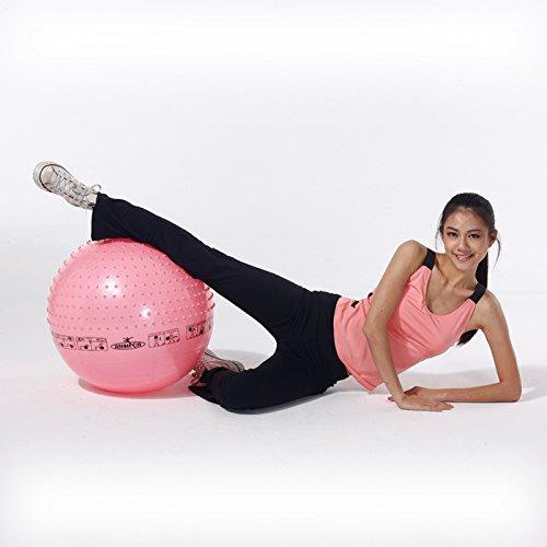 IRONMAN CLUB Half Ivo Yoga Ball, 55cm, Pink, IMC-36, with Pump, for Balance Training