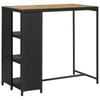 Day and Night - Day and Night Bar Table Storage Shelf 120x60x110 Cm Black Synthetic Rattan