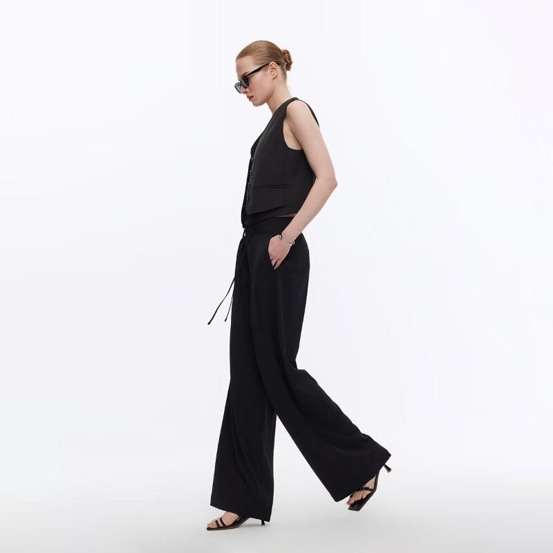 Only Women's Relaxed High-Waist Straight-Leg Casual Pants