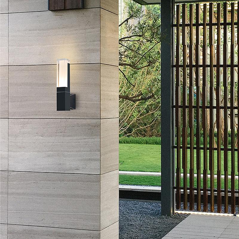 Aluminum Acrylic Modern Minimalist LED Wall Light Waterproof IP65 6W 12W Indoor Outdoor LED Wall Lamp For Garden Street Lighting